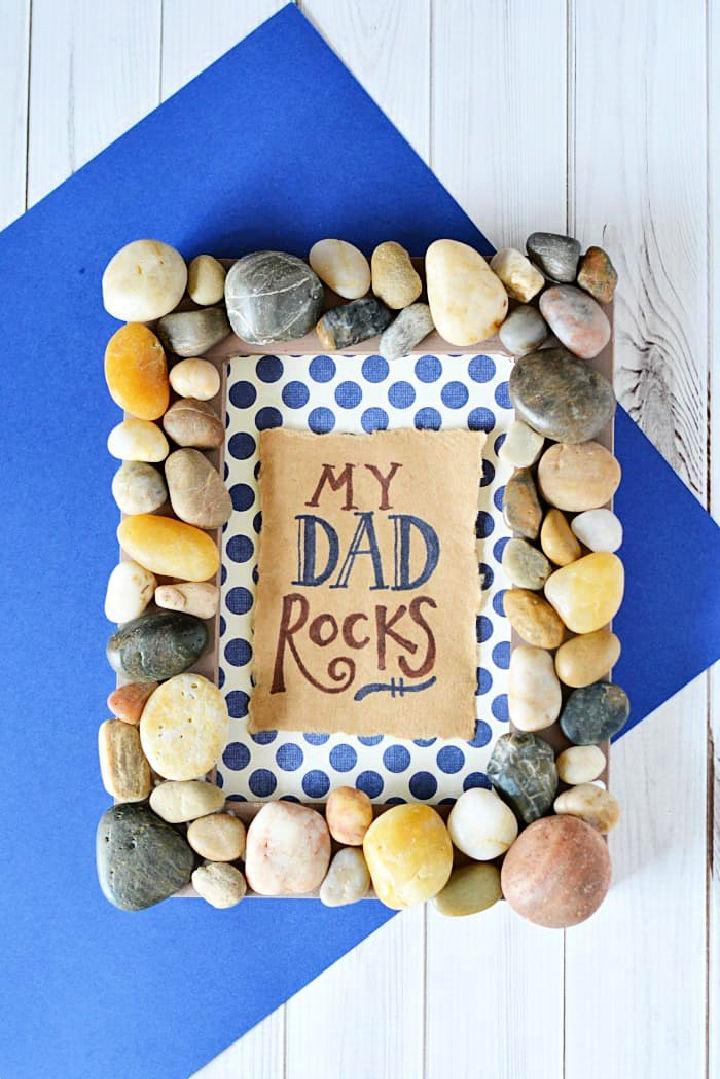 Dad Rocks Frame Gift