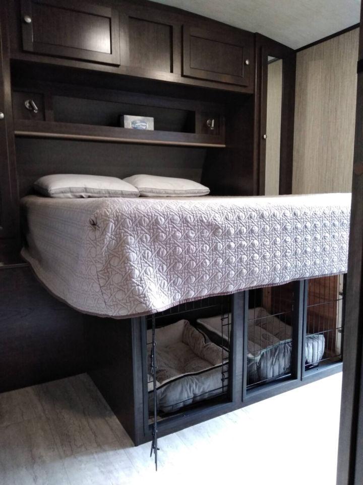 Dog Kennel Under Your RV Bed