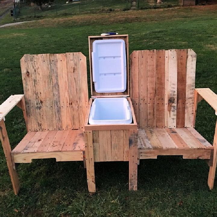 Double Adirondack Chair with Cooler