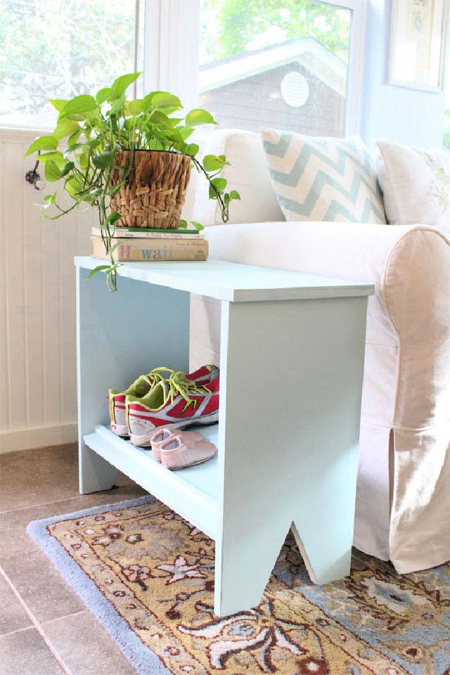 End Table with Shoe Rack