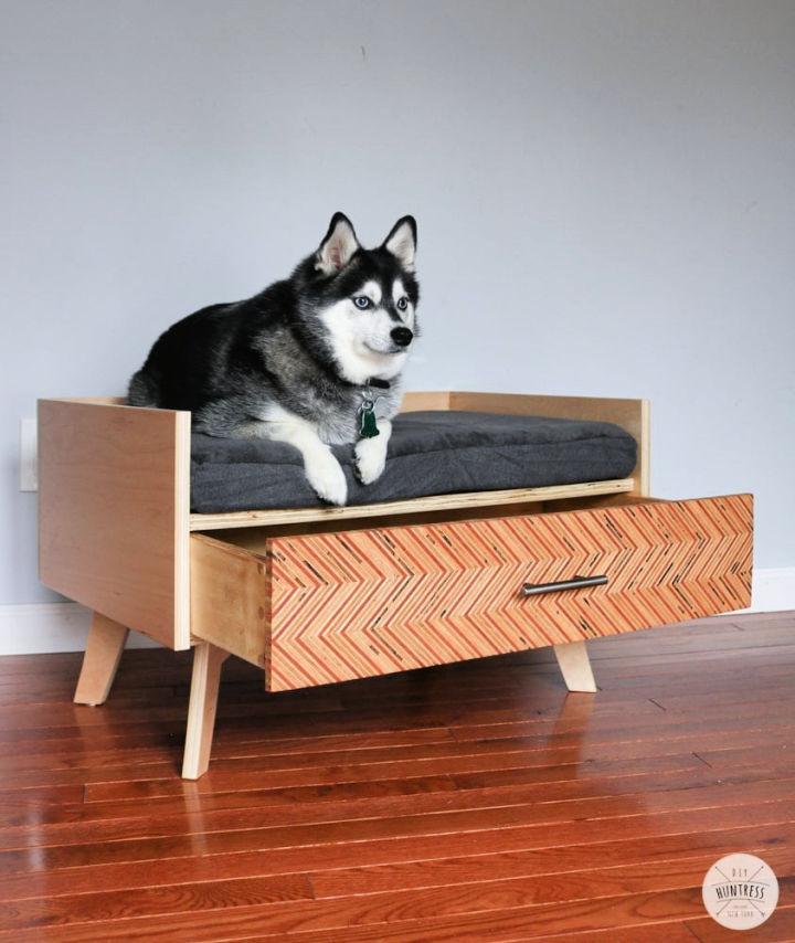 Fancy Dog Bed with Storage Drawer