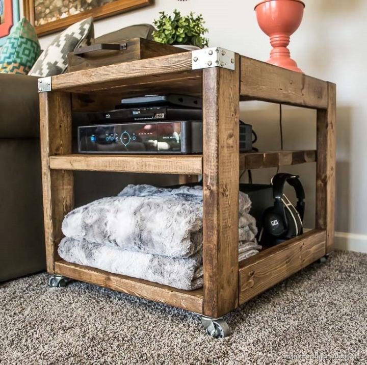 Farmhouse Industrial End Table