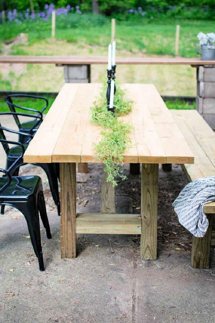 Farmhouse Style Patio Table