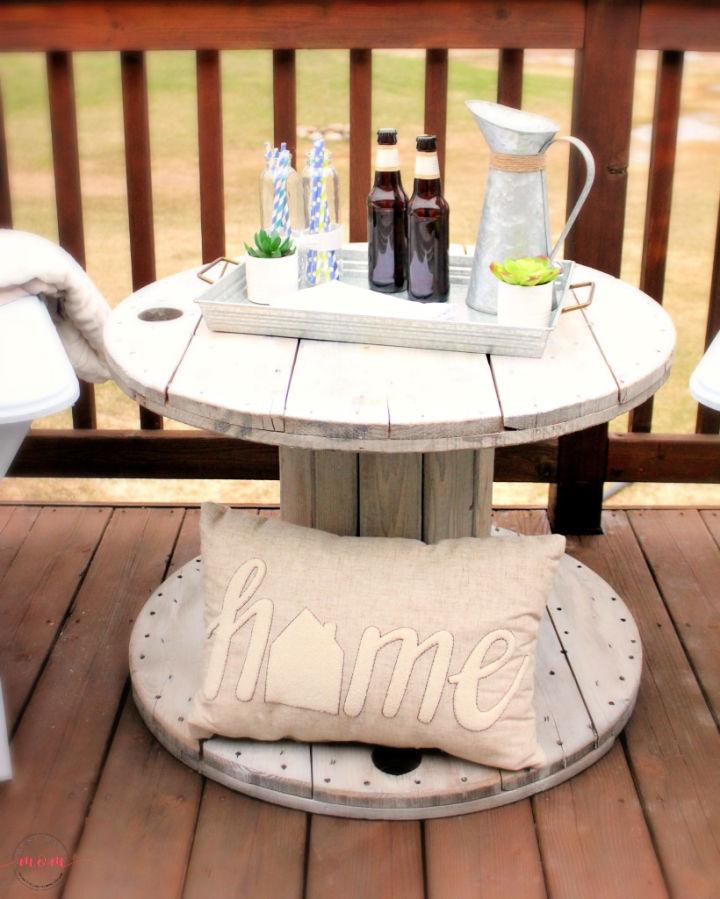 Farmhouse Style Wood Spool Table