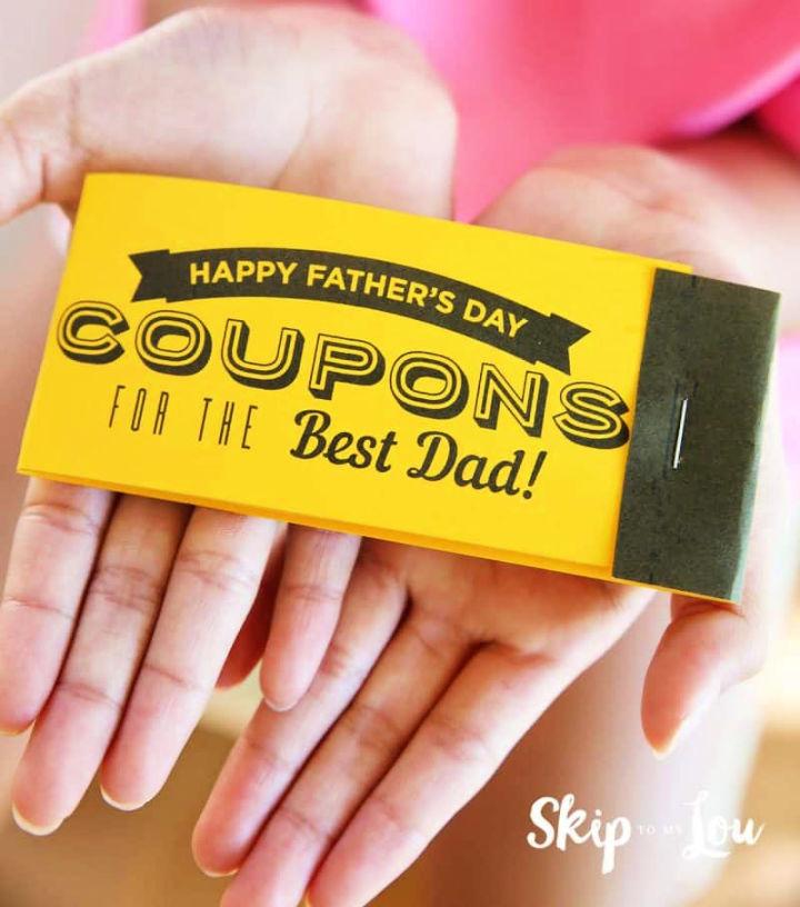 Fathers Day Coupons Gift from Kids