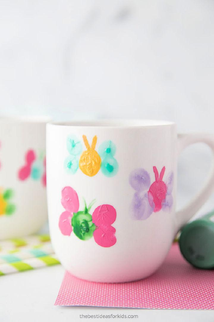 Fingerprint Butterfly Mug