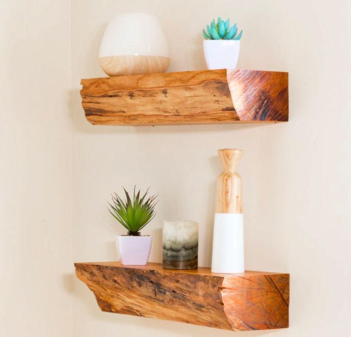 Floating Shelves from Firewood