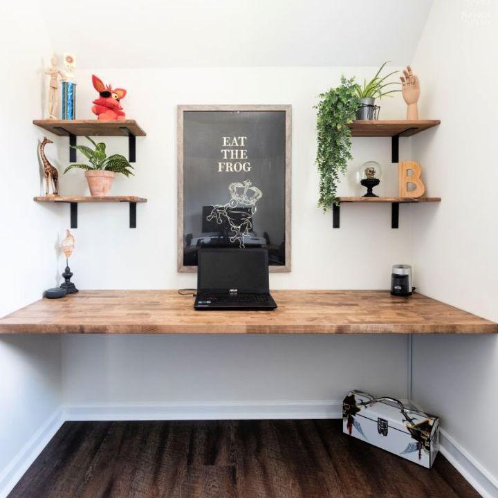 Floating Wall to Wall Computer Desk