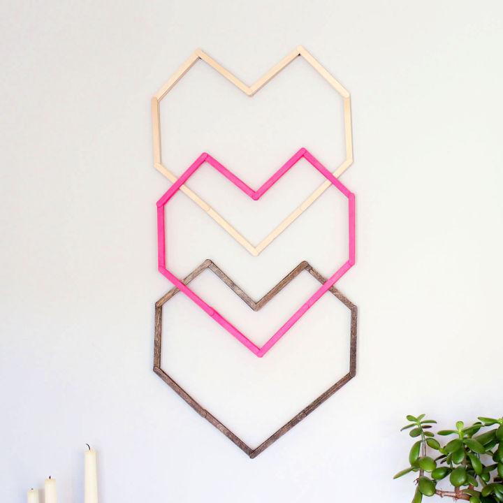 Geometric Heart Wall Art