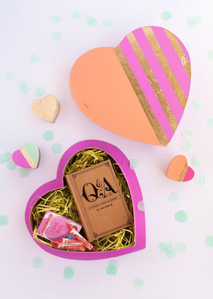 Gold Foil Heart Gift Box