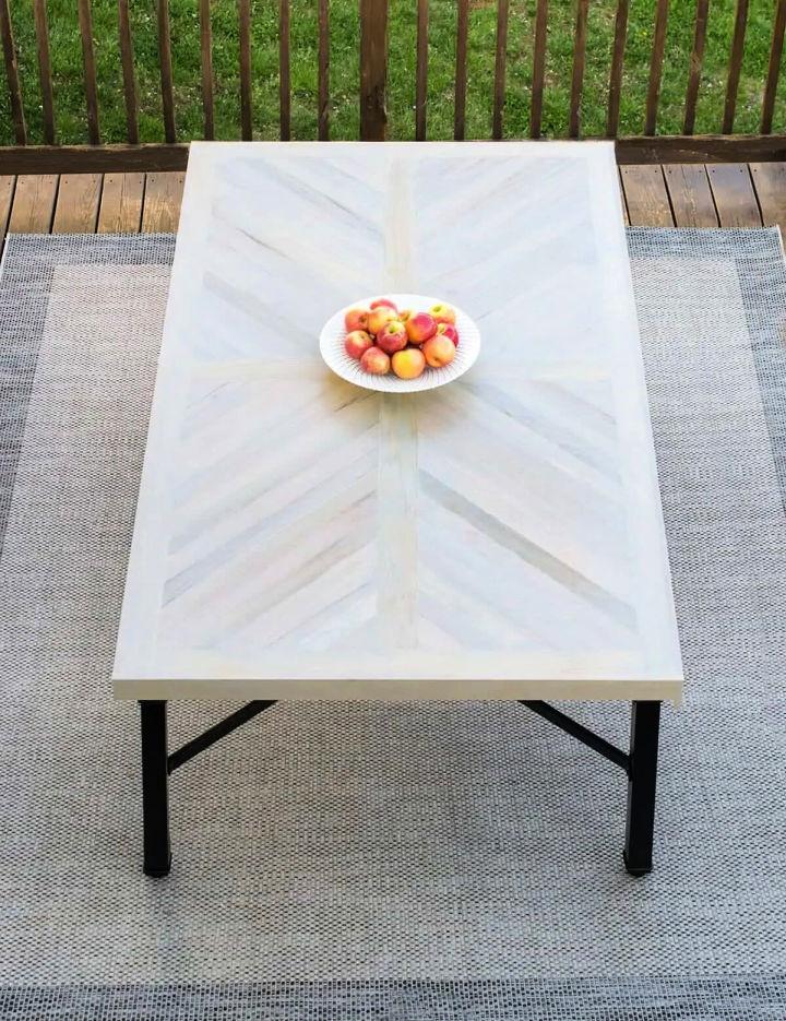 Gray Farmhouse Patio Table