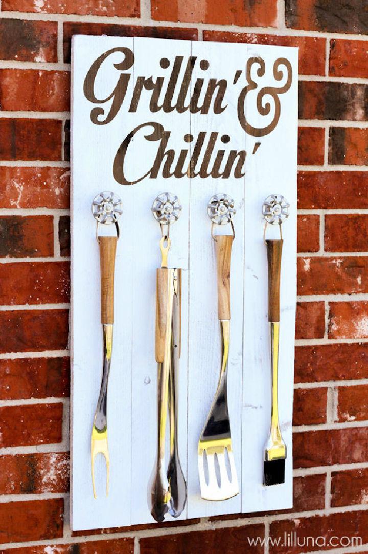 Grill Set Utensil Station