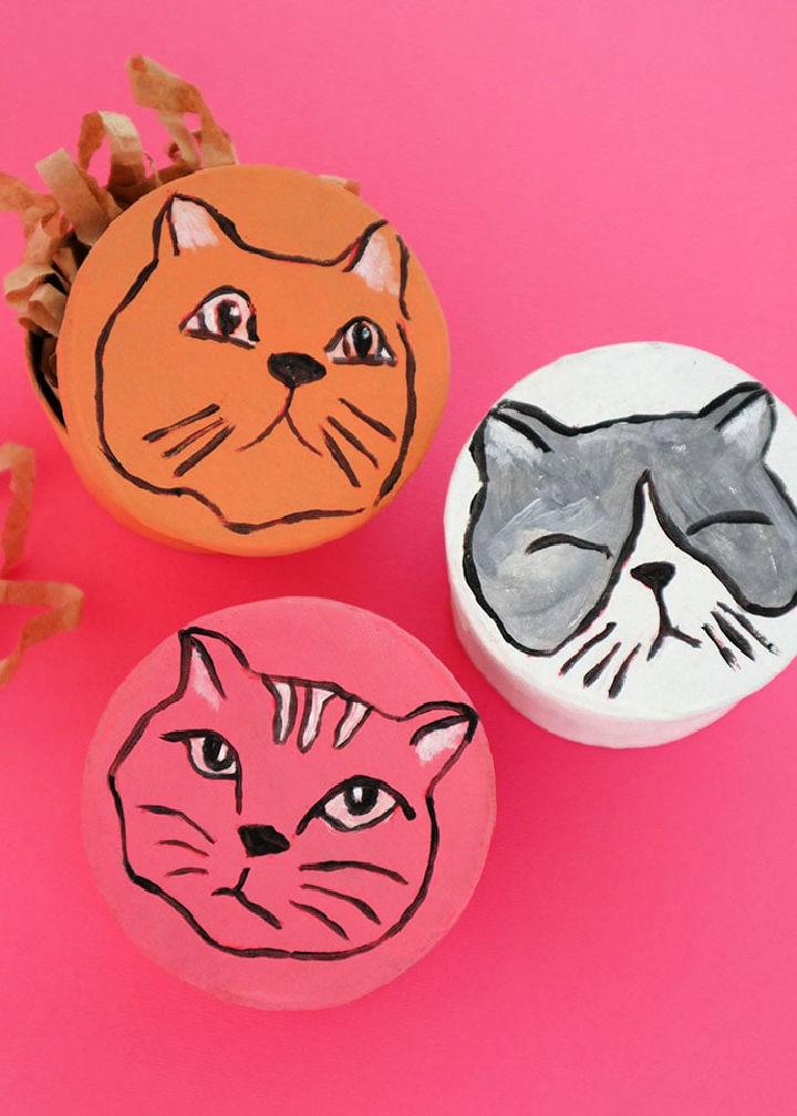 Hand Painted Cat Gift Boxes