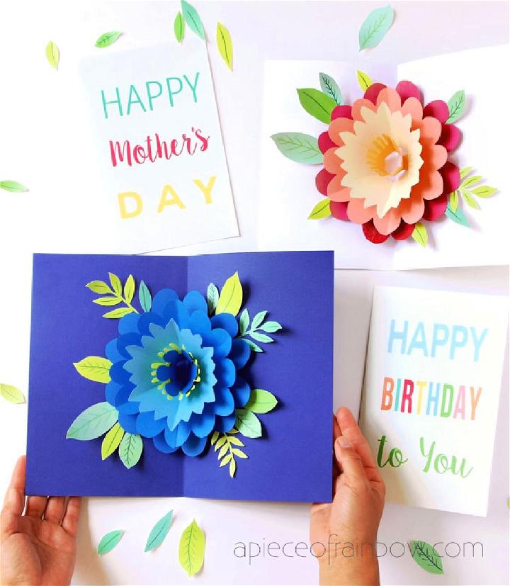 Happy Mothers Day Card with Pop Up Flower