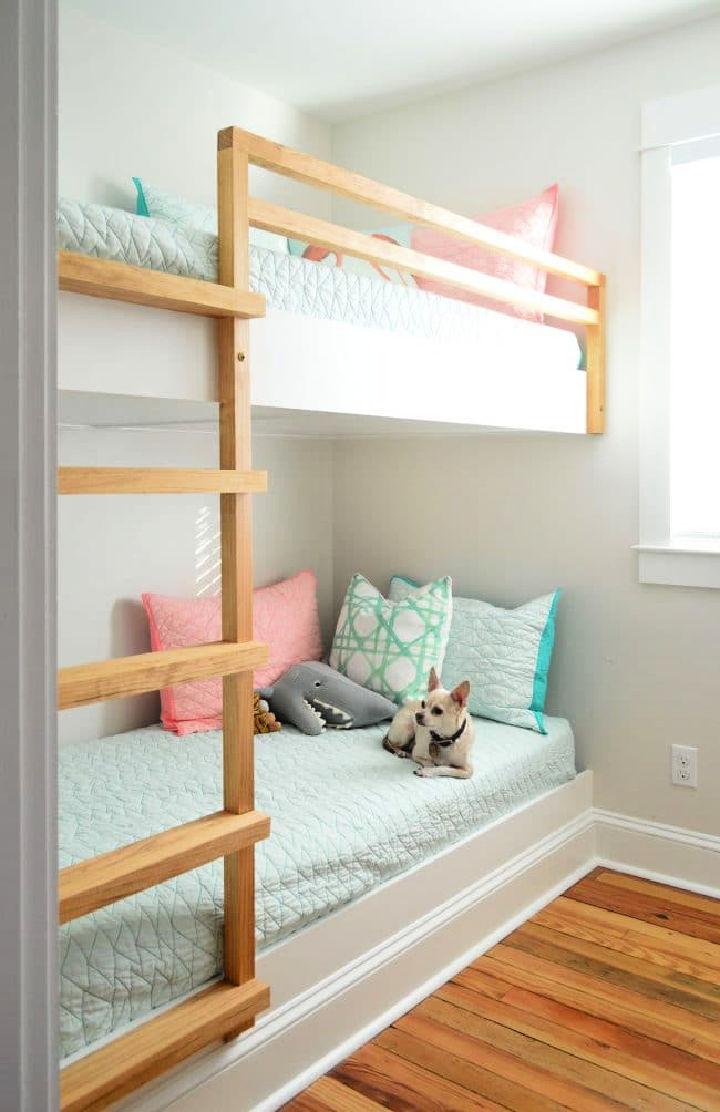 Homemade Built in Bunk Beds