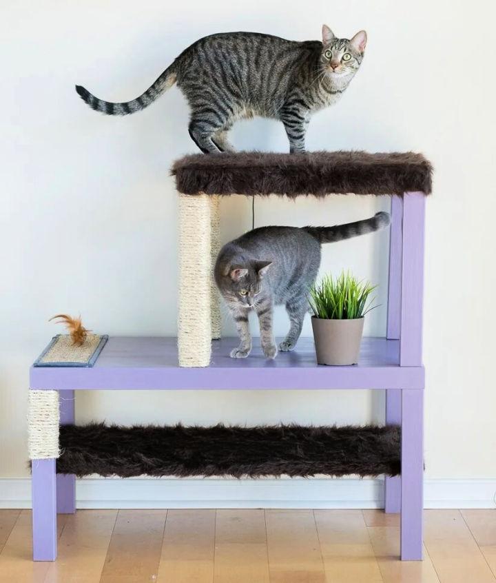 Homemade Cat Condo Using IKEA Tables