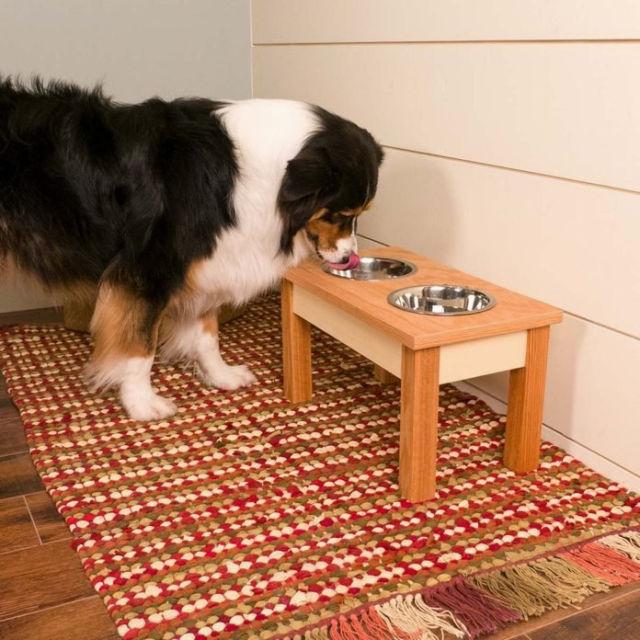 Homemade Dog Bowl Stand