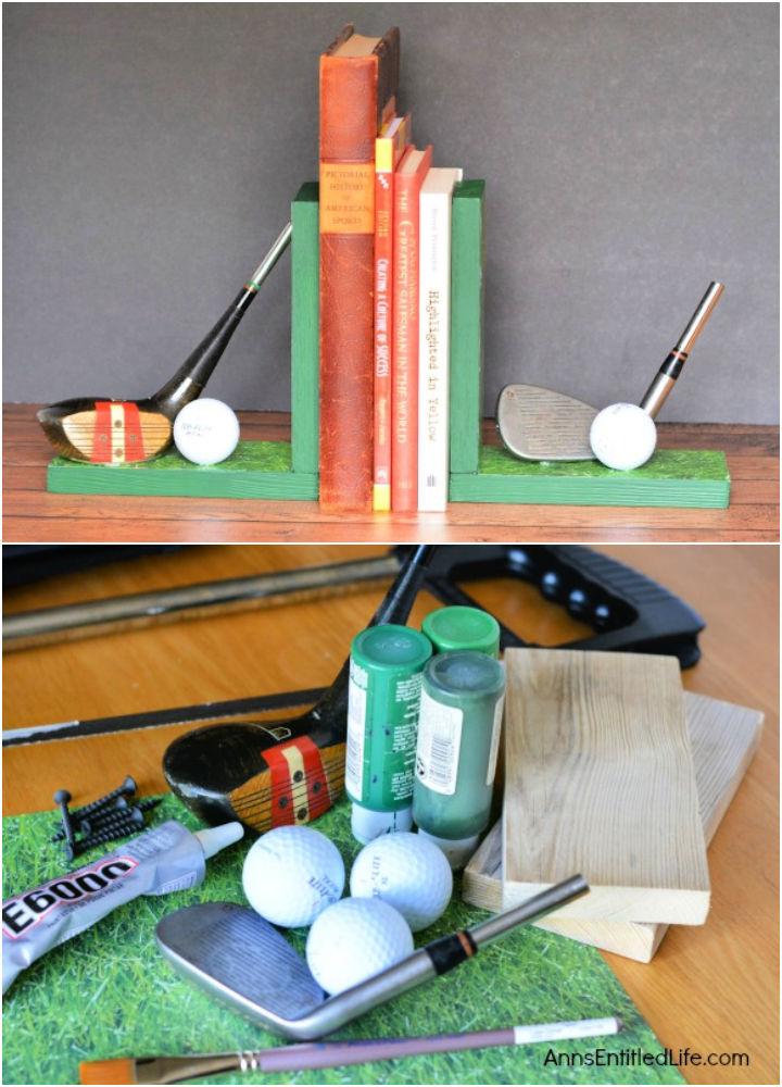 Homemade Golf Bookends