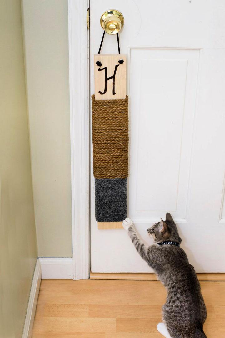 Homemade Hanging Scratching Post