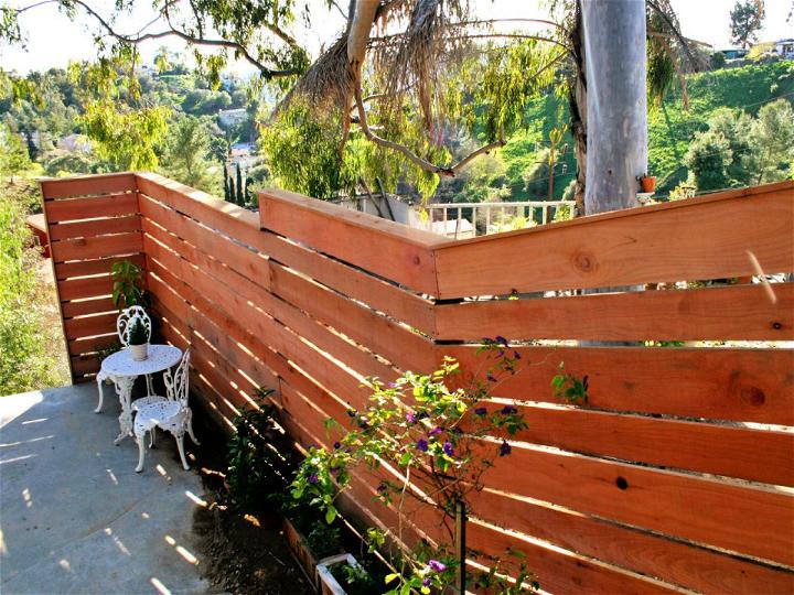 Homemade Horizontal Plank Fence