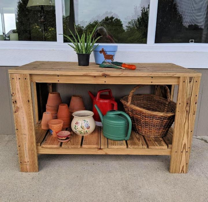How to Make a Garden Potting Table