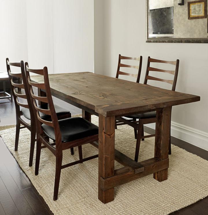 How to Build a Rustic Farmhouse Table