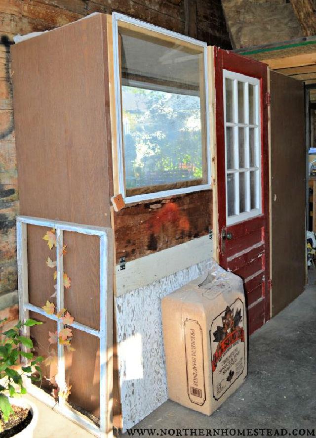 Indoor Chicken Coop From Recycled Doors