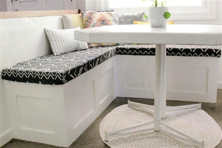 L shaped Storage Bench With Cushion
