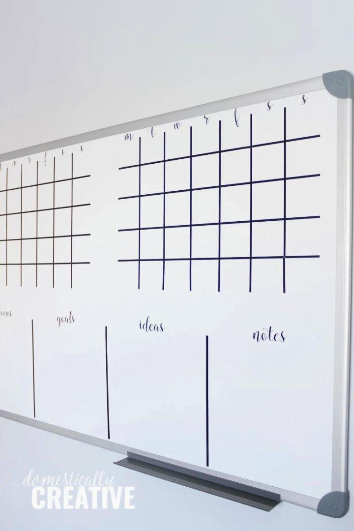 Large Whiteboard Calendar and Planner