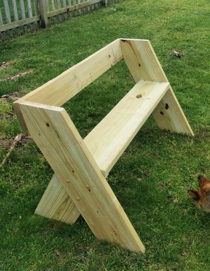 Make Outdoor Bench with Back