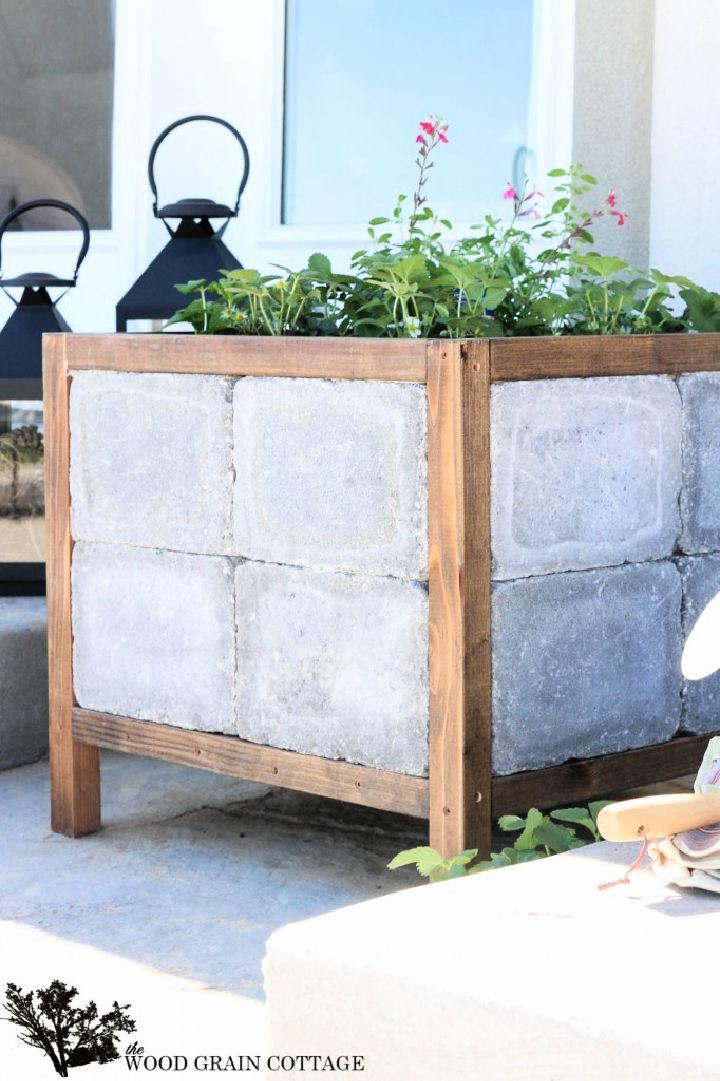 Make Your Own Paver Planter for Patio