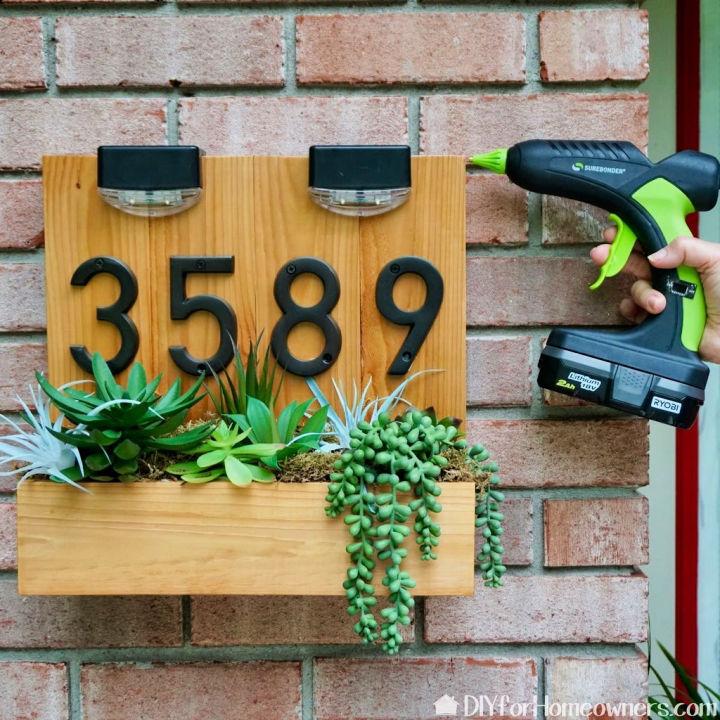 Making House Number Planter Box