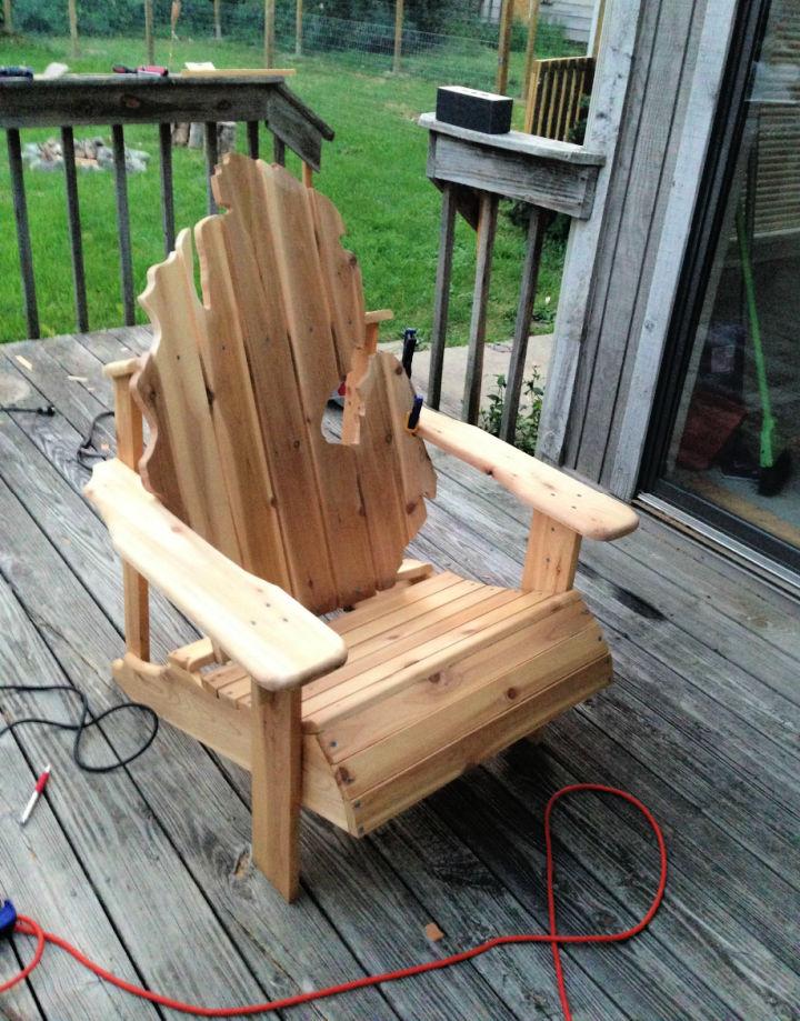 Michigan Shaped Back Cedar Adirondack Chair