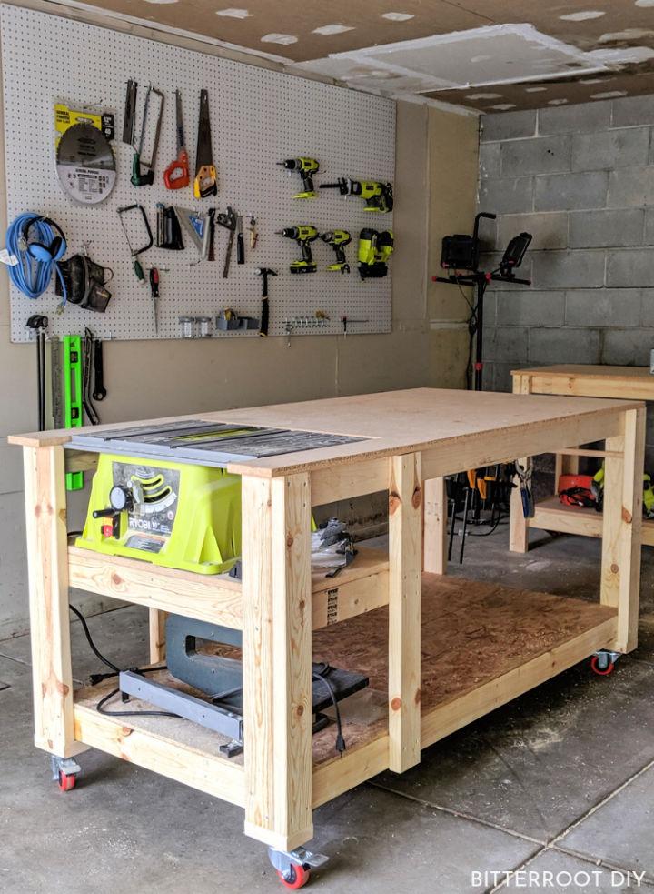 Mobile Workbench with Table Saw