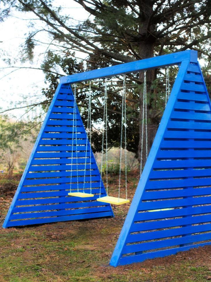 Modern A-frame Swing Set