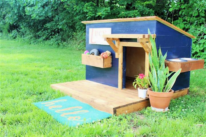 Modern Doghouse With Deck