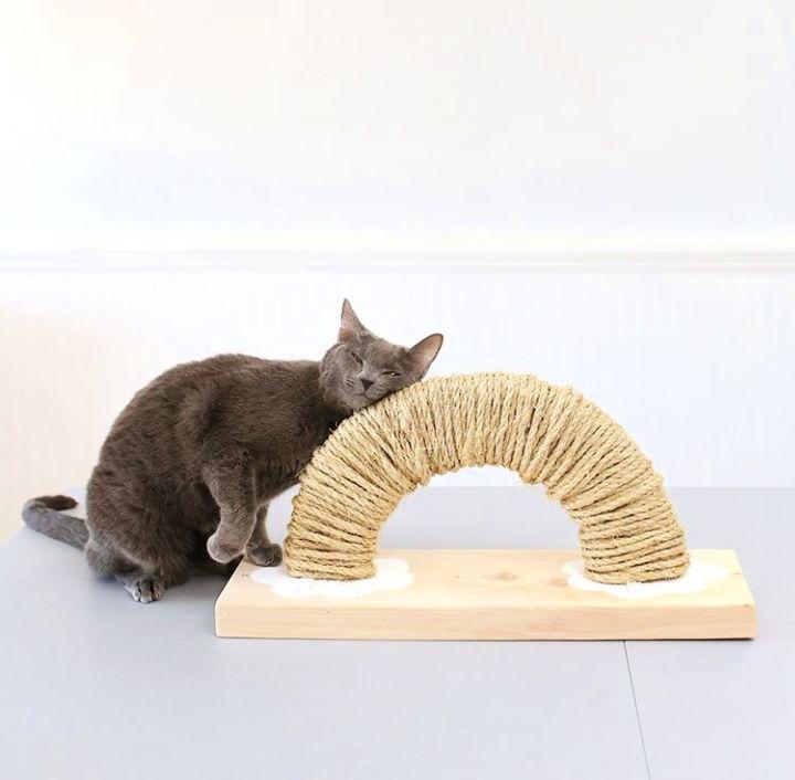 Modern Rainbow Cat Scratch Post