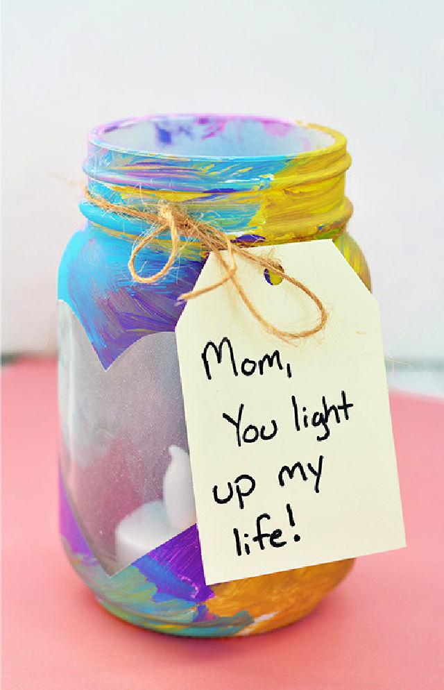 Mason Jar Votives for Mom