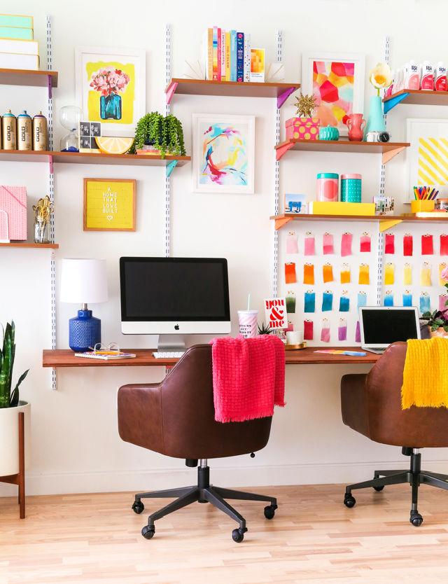 Mounted Wall Desk For Two