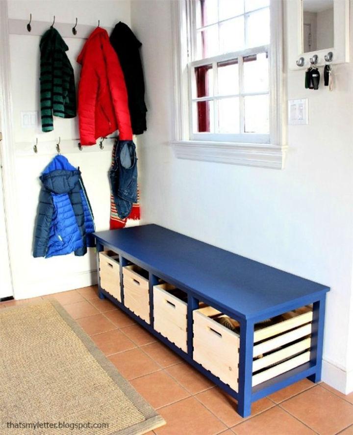 Mudroom with Shoe Storage Bench