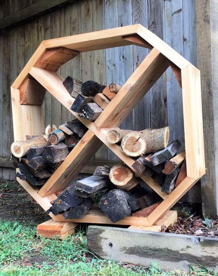 Octagonal Firewood Storage Rack