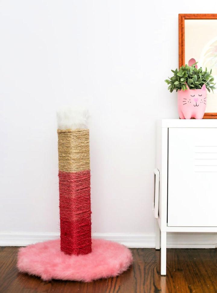 Ombre Pink Cat Scratching Post