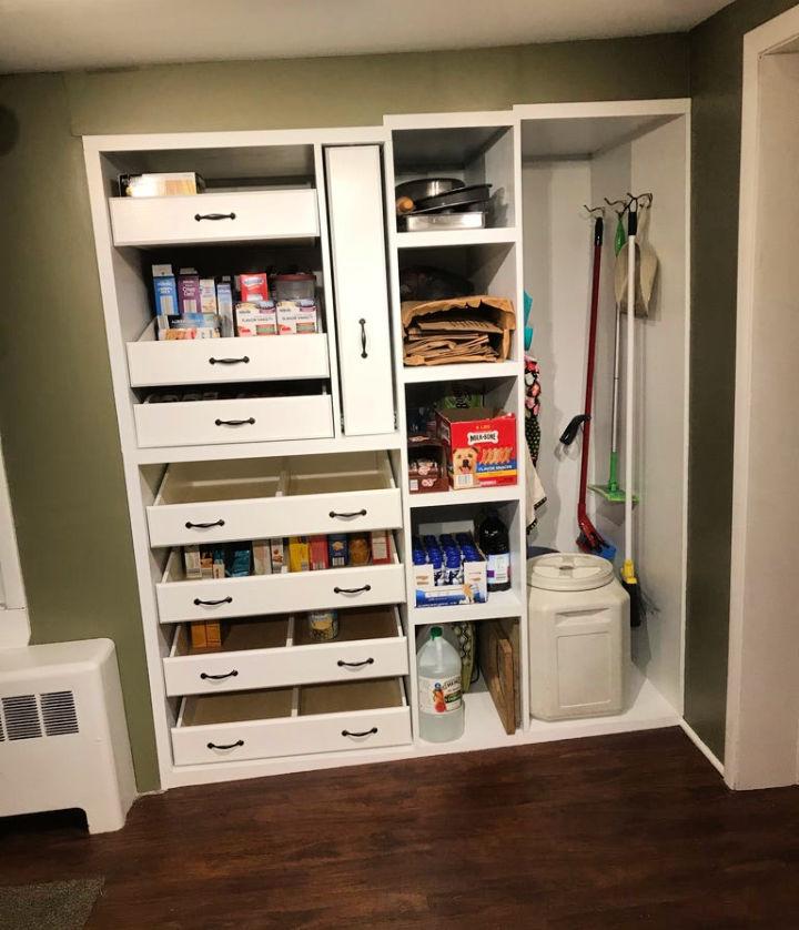 Open Kitchen Pantry Shelves