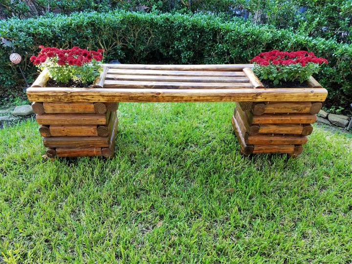 Outdoor Bench With Planters