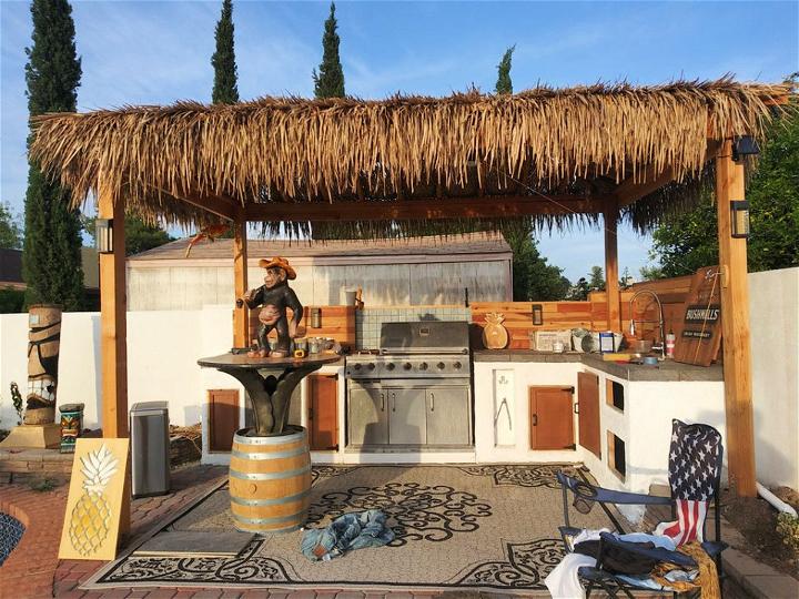 Palapa Tiki Hut with Outdoor Kitchen