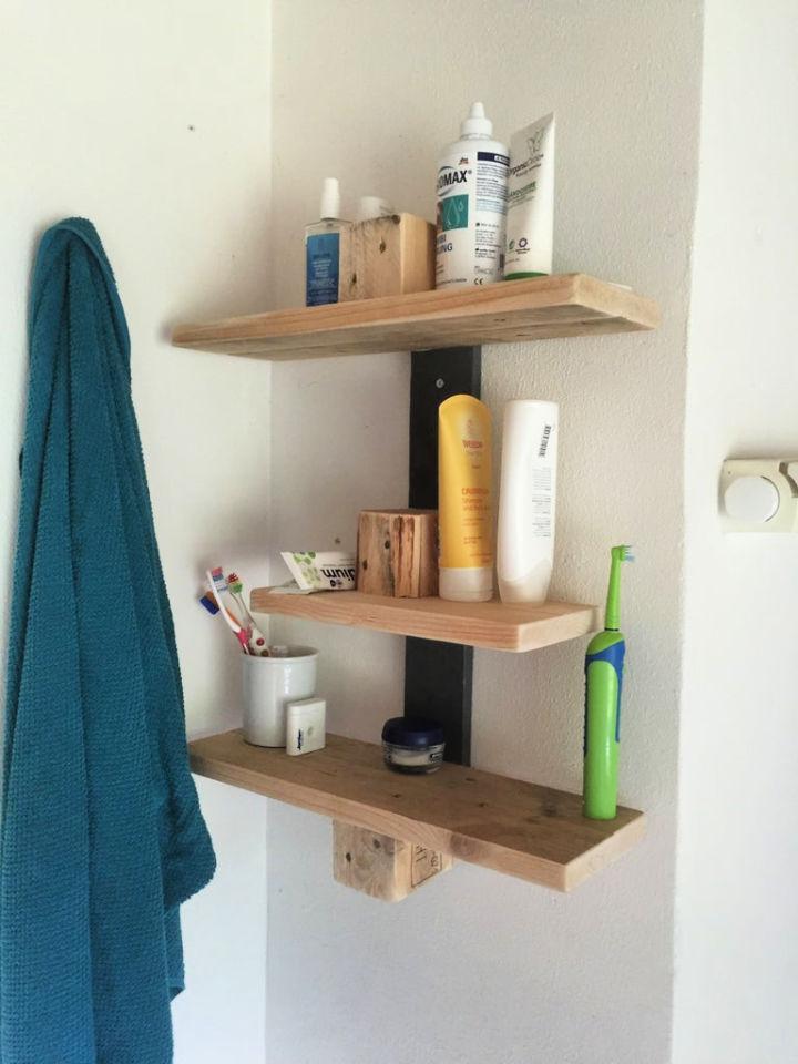 Pallet Wood Bathroom Shelf