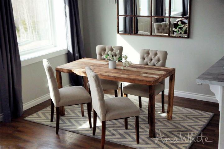 Parsons Dining Table with Reclaimed Wood
