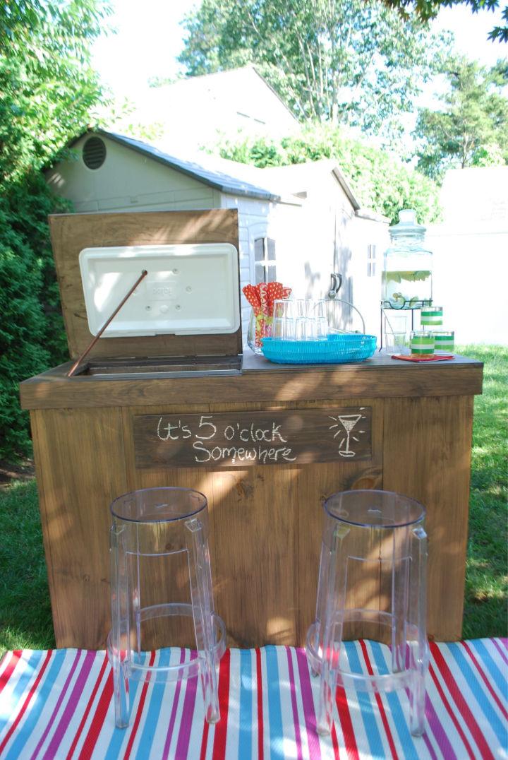 Patio Bar with Built in Cooler