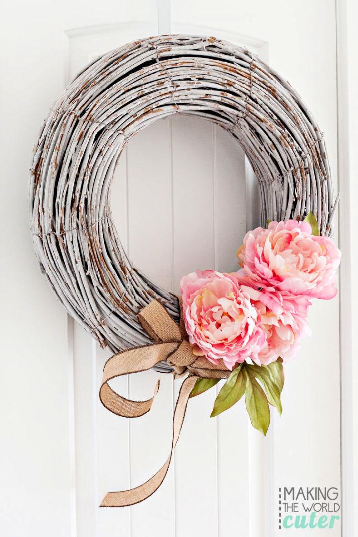 Peony Spring Wreath