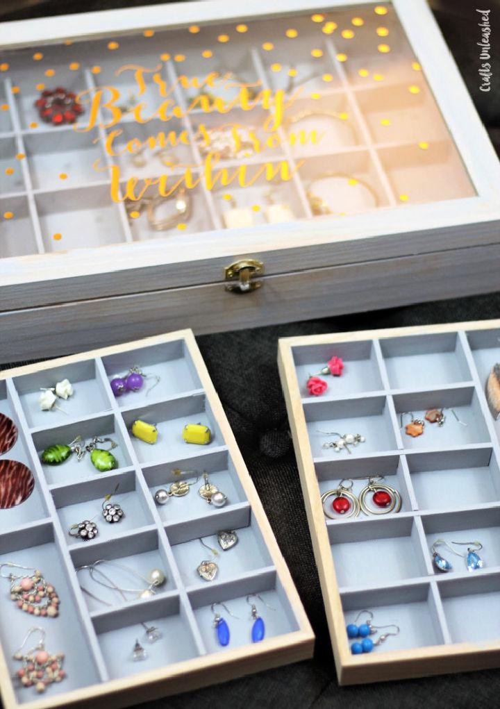 Personalized Jewelry Organizer Storage Box
